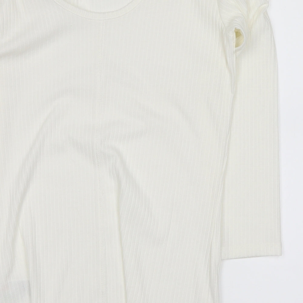 H&M Womens White Pullover Jumper Size M