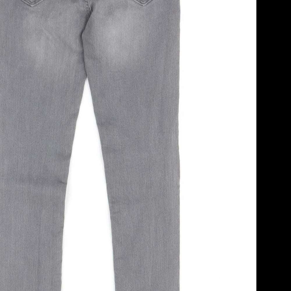 Preworn Girls Grey Skinny Jeans Size 12 Years