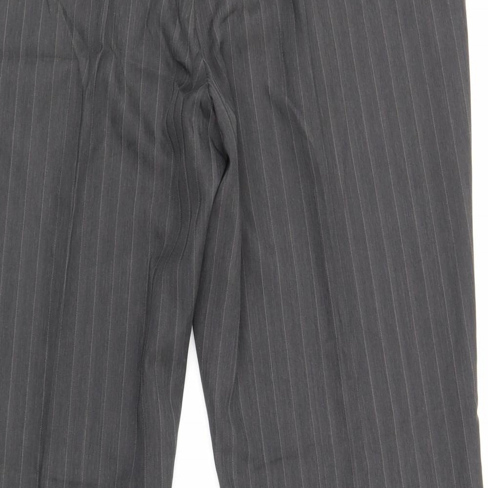 George Womens Grey Striped Trousers Size 14