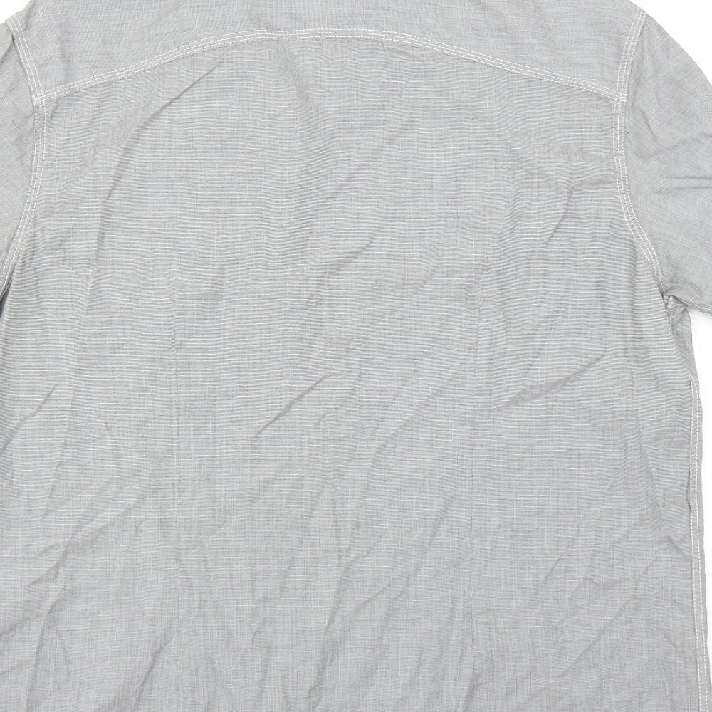 Burton Mens Grey Button-Up Size L