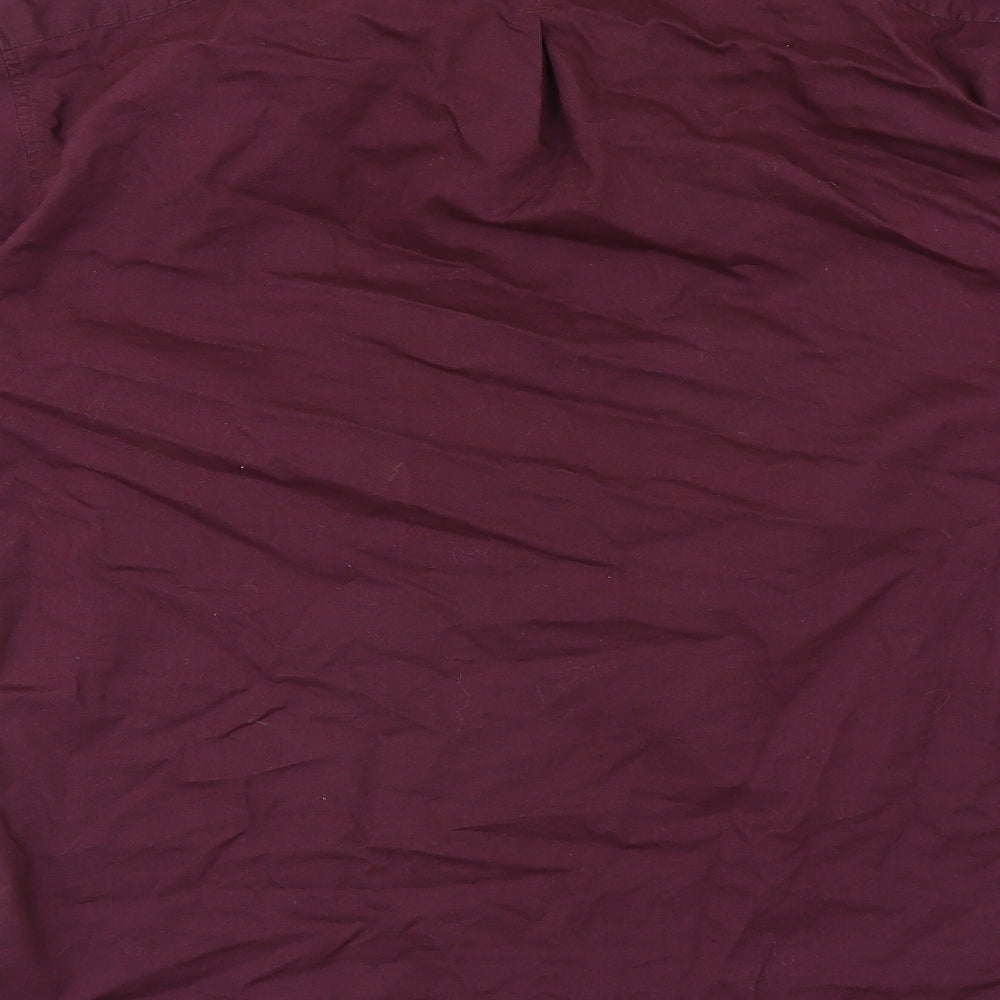 River Island Mens Purple Button-Up Size L