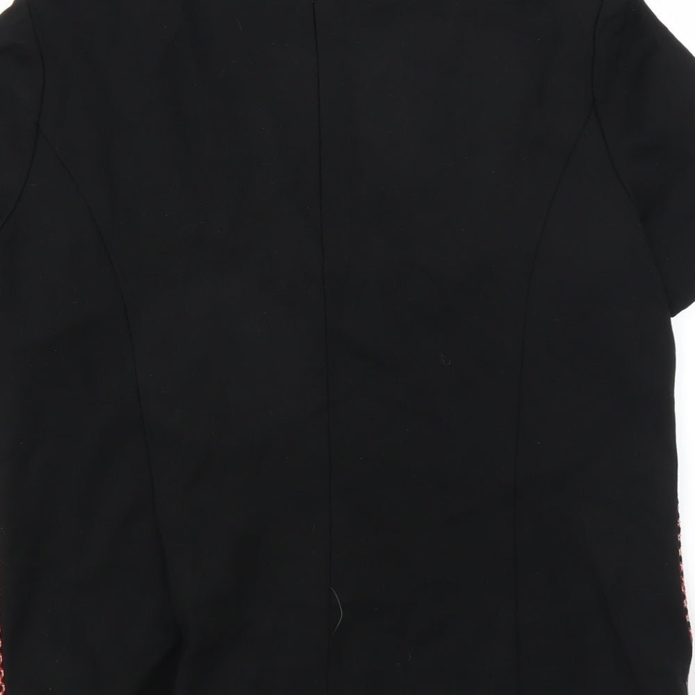 Marks & Spencer Womens Black Geometric Basic Blouse Size 12