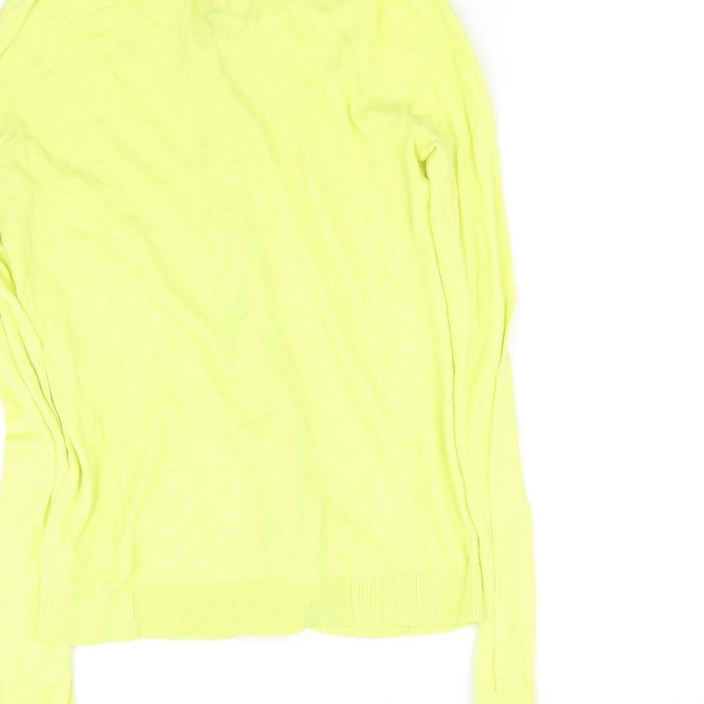 John Lewis Womens Yellow Cardigan Jumper Size 8