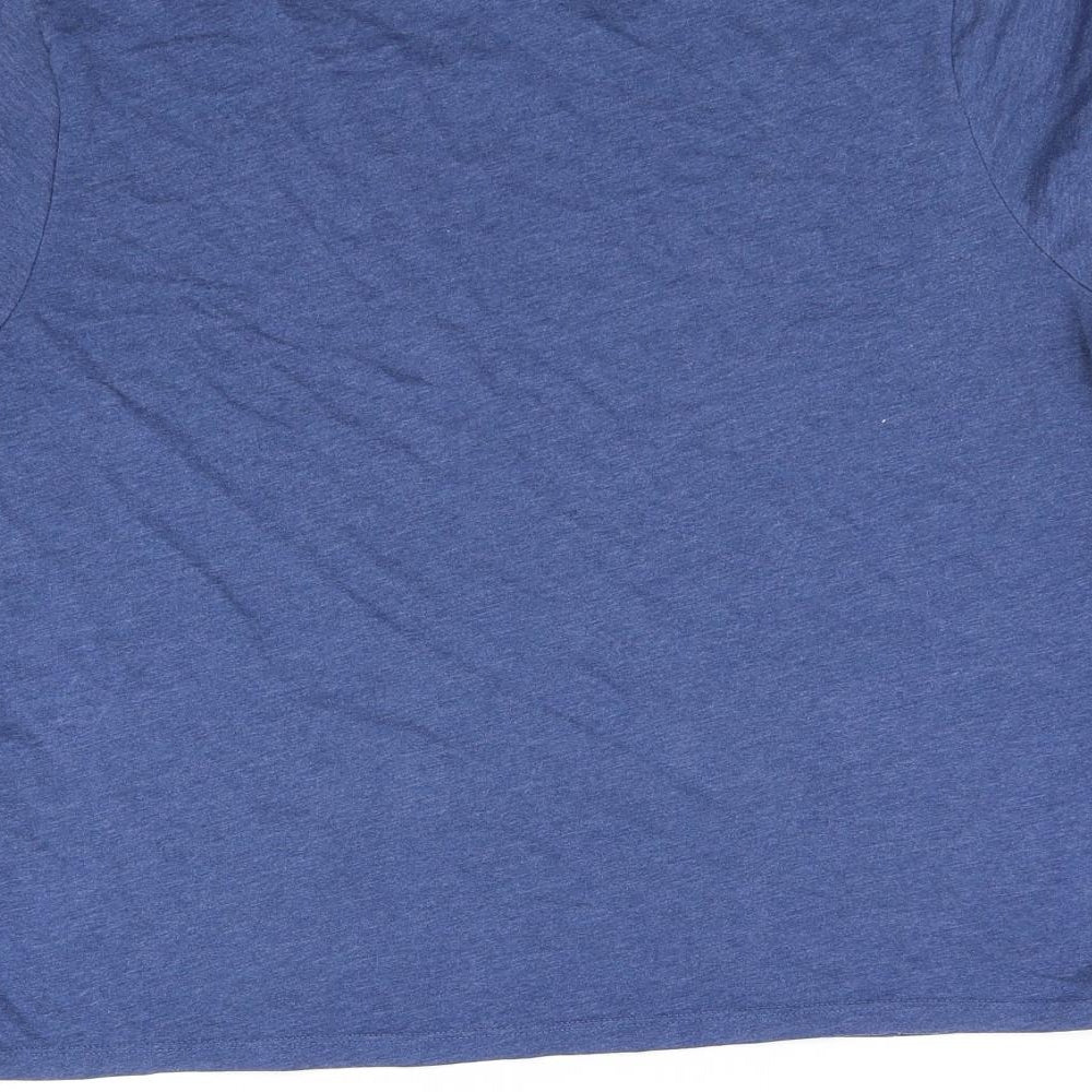 Divided Womens Blue Basic T-Shirt Size L
