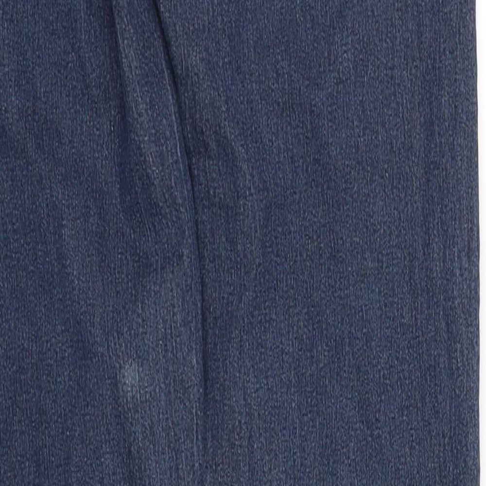 Denim & Co. Womens Blue Straight Jeans Size 8 L32 in