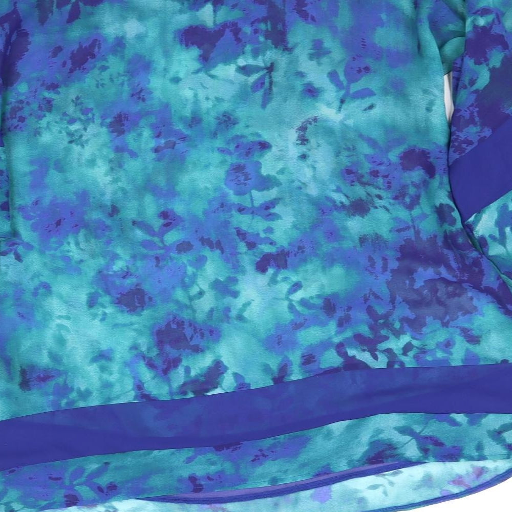 Per Una Womens Blue Basic Blouse Size 10