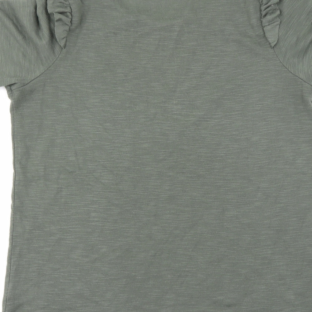 Papaya Womens Green Basic T-Shirt Size 10
