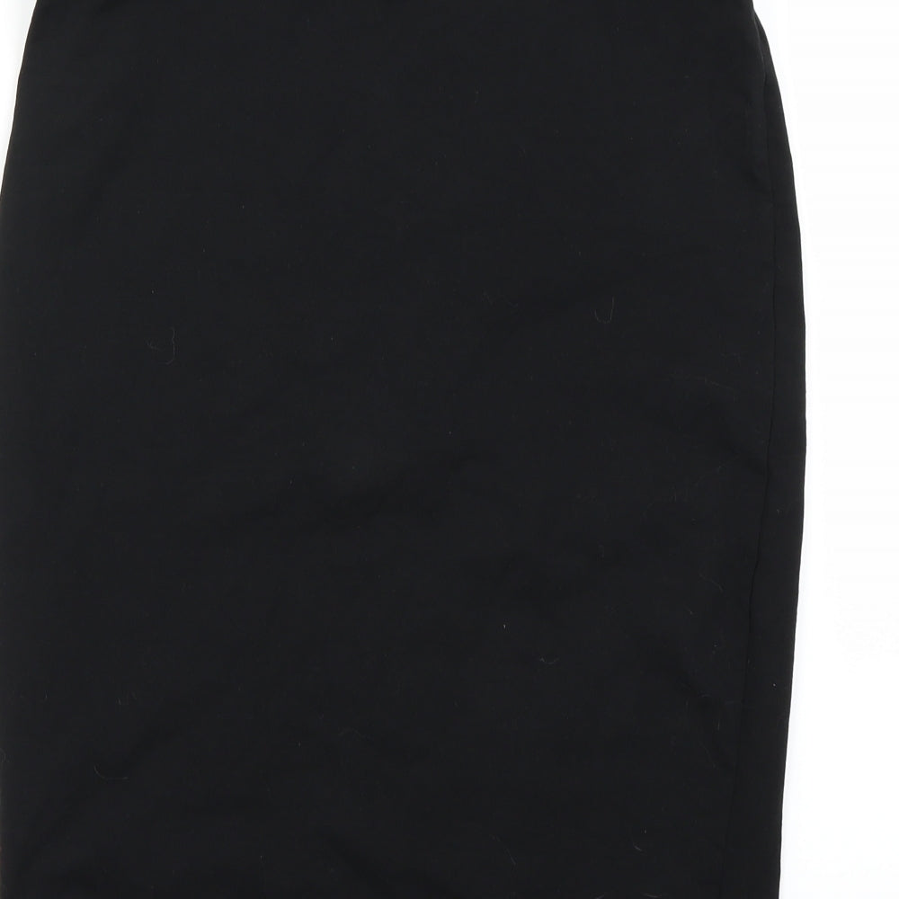 George Womens Black A-Line Skirt Size 12