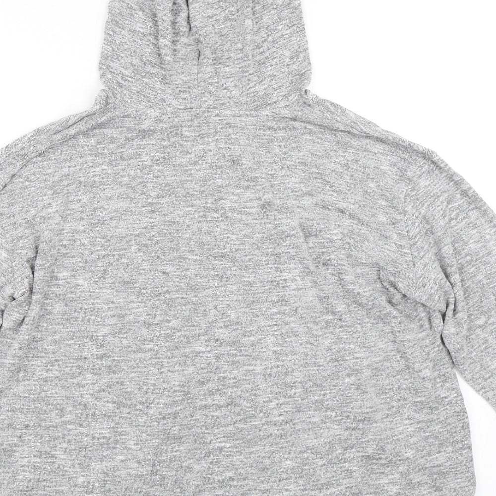 Papaya Womens Grey Pullover Hoodie Size L