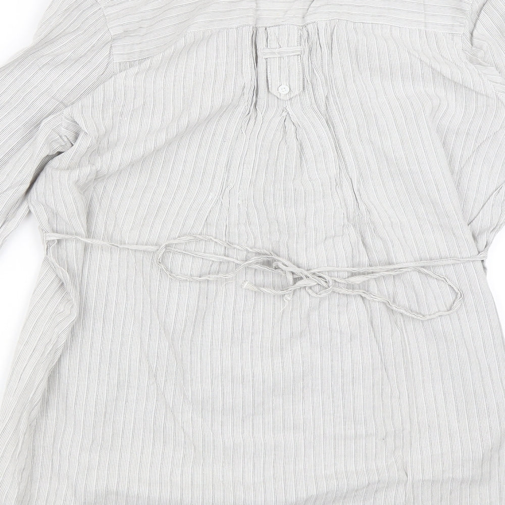 Internationale Womens Silver Shirt Dress Size 14