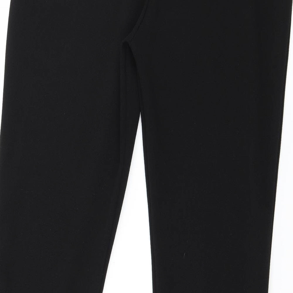 Preworn Womens Black Jersey Trousers Size 14 L23 in