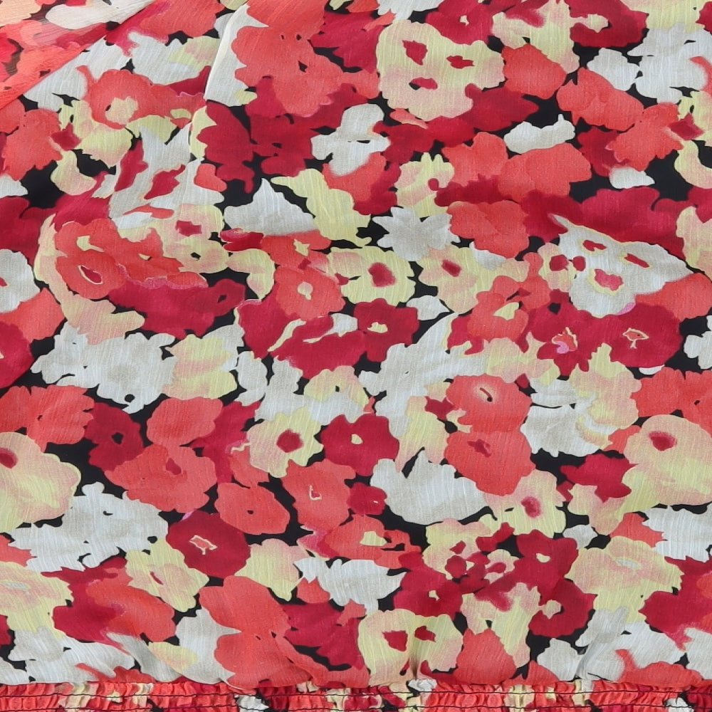 AGB Womens Multicoloured Floral Basic Blouse Size L