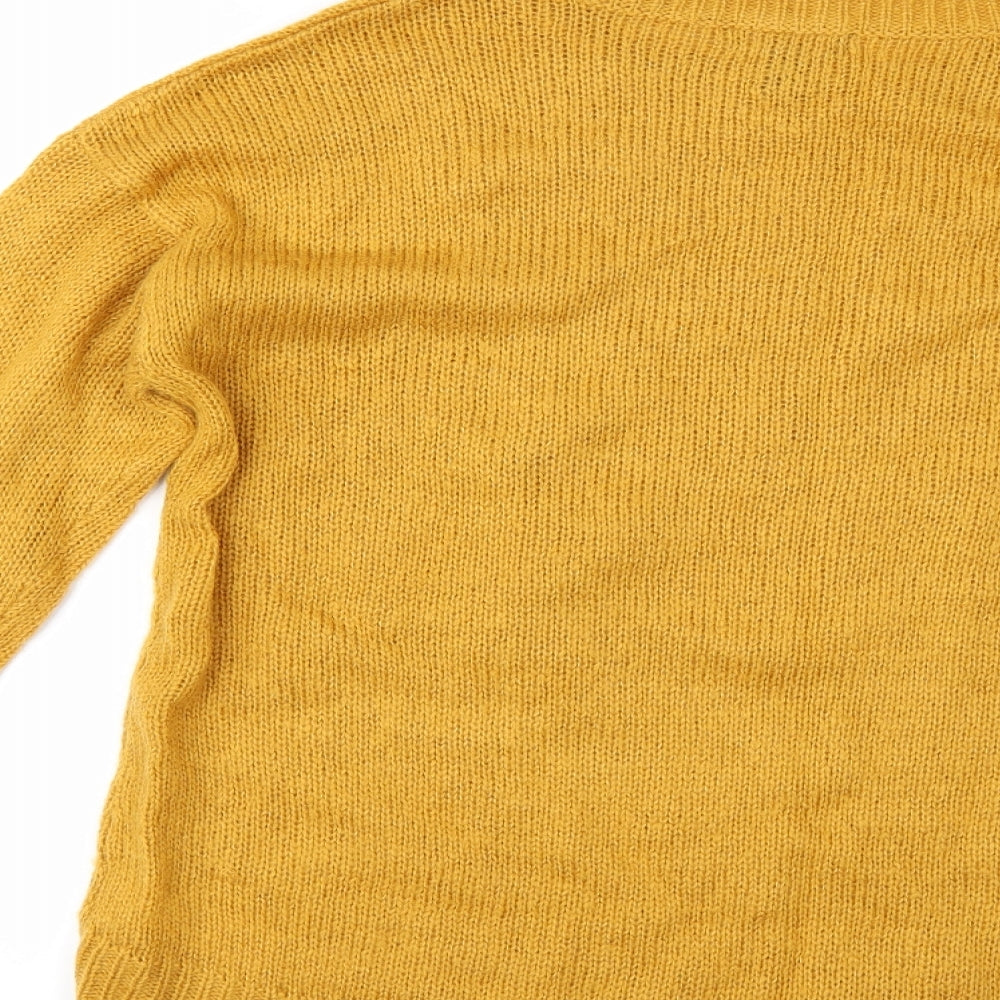 New Look Womens Yellow Pullover Jumper Size L