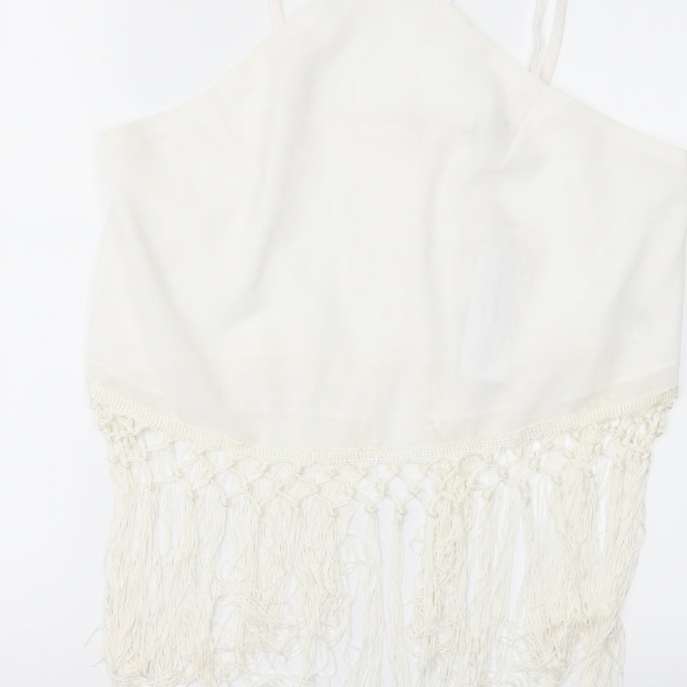 Glamourous Womens White Kimono Blouse Size 12