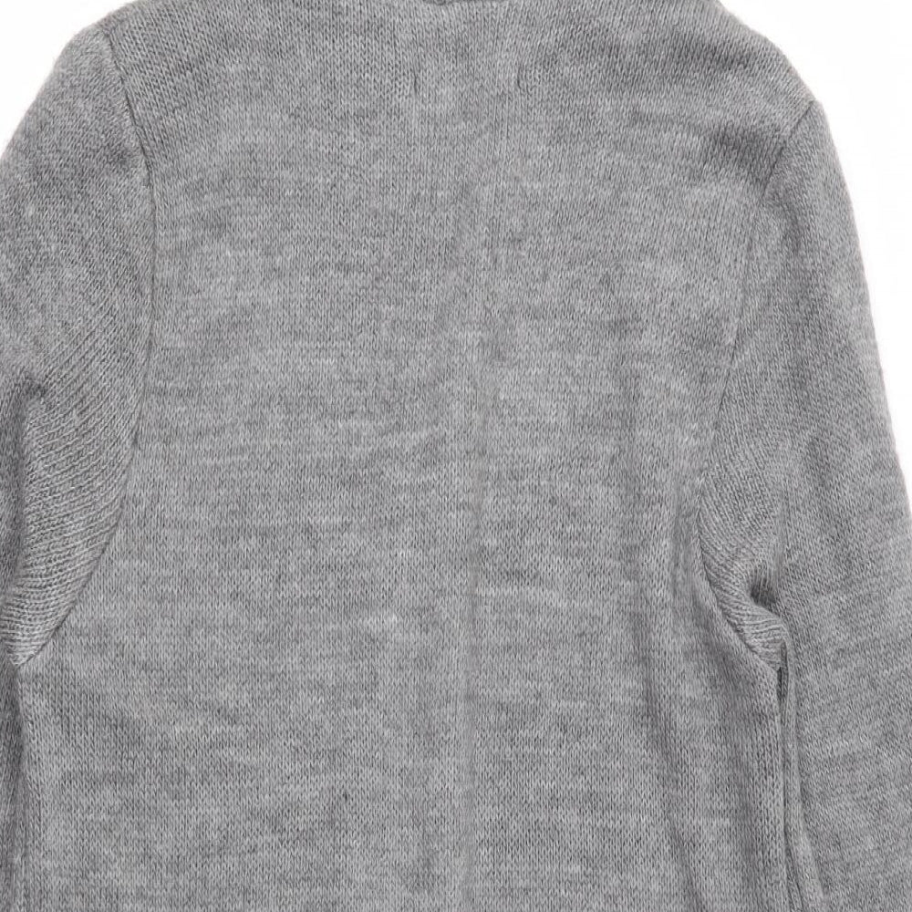 Amisu Womens Grey Knit Cardigan Jumper Size S
