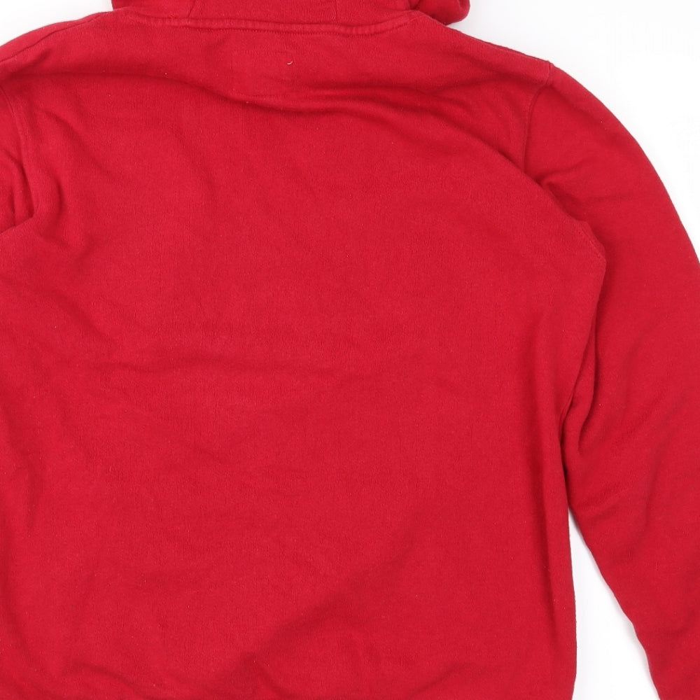 Cedar Wood State Mens Red Pullover Hoodie Size XS