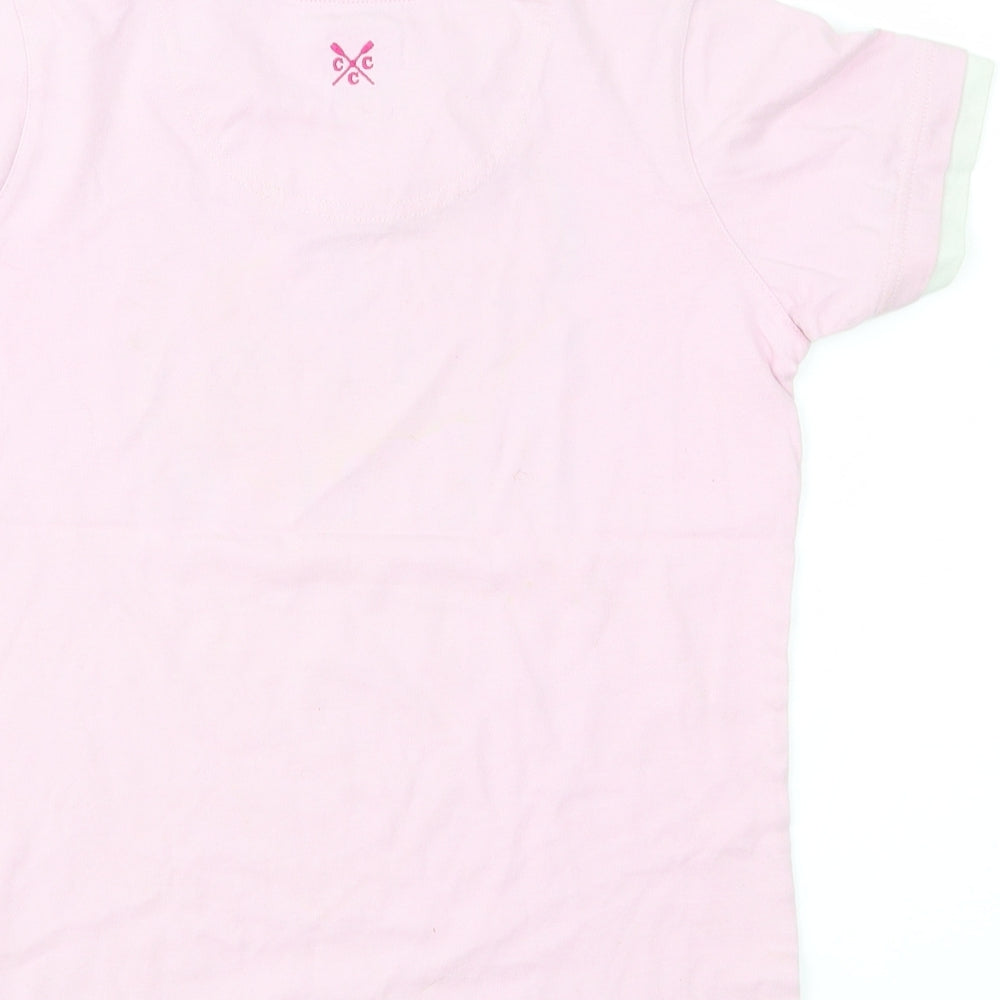 Crew Clothing Girls Pink Jersey Basic T-Shirt Size 7 Years