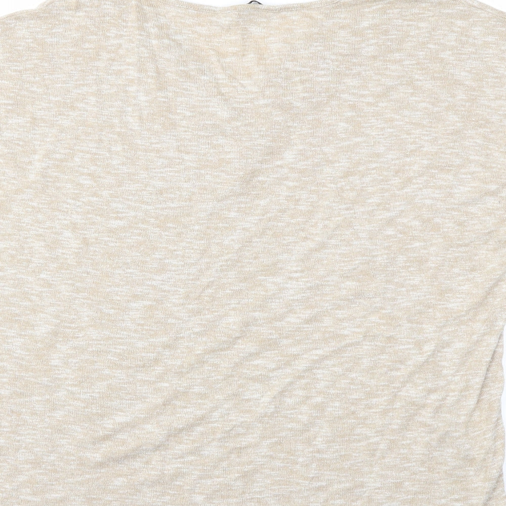 TU Womens Beige Knit Pullover Jumper Size 16