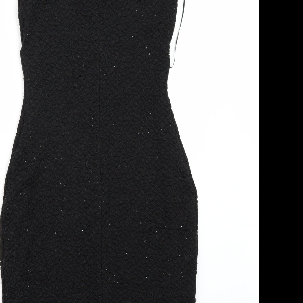 Quiz Womens Black A-Line Size 10