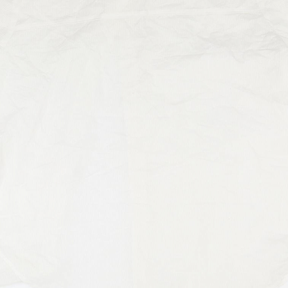 Peacocks Womens White Striped Basic Button-Up Size 16