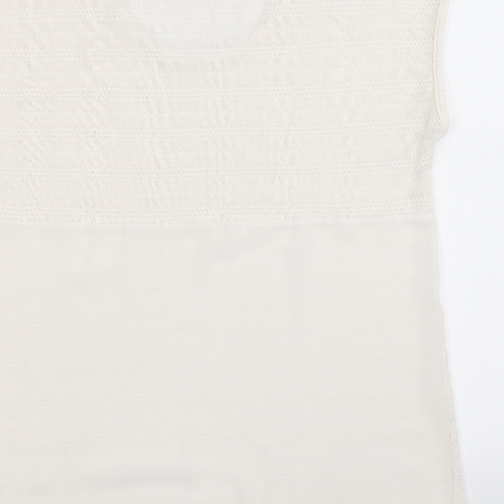 NEXT Womens White Knit Basic Tank Size 12