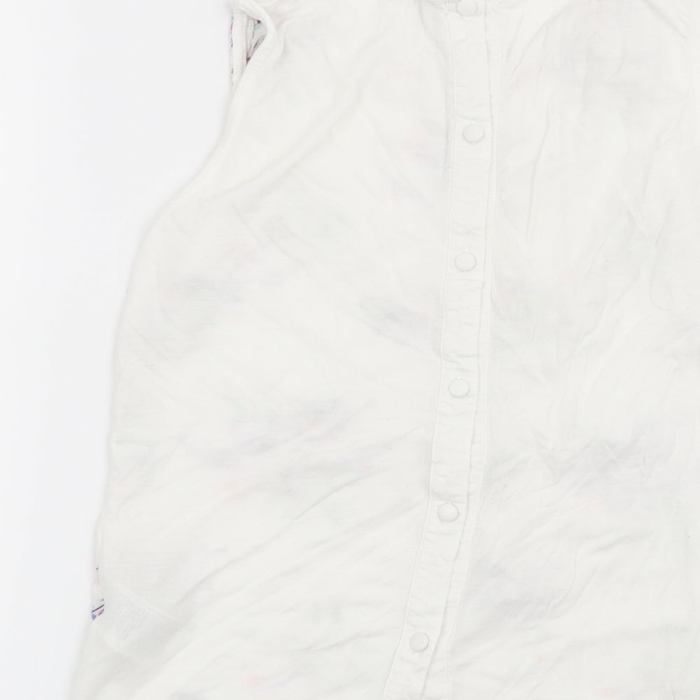 Warehouse Womens White Basic Blouse Size 6 - Birds