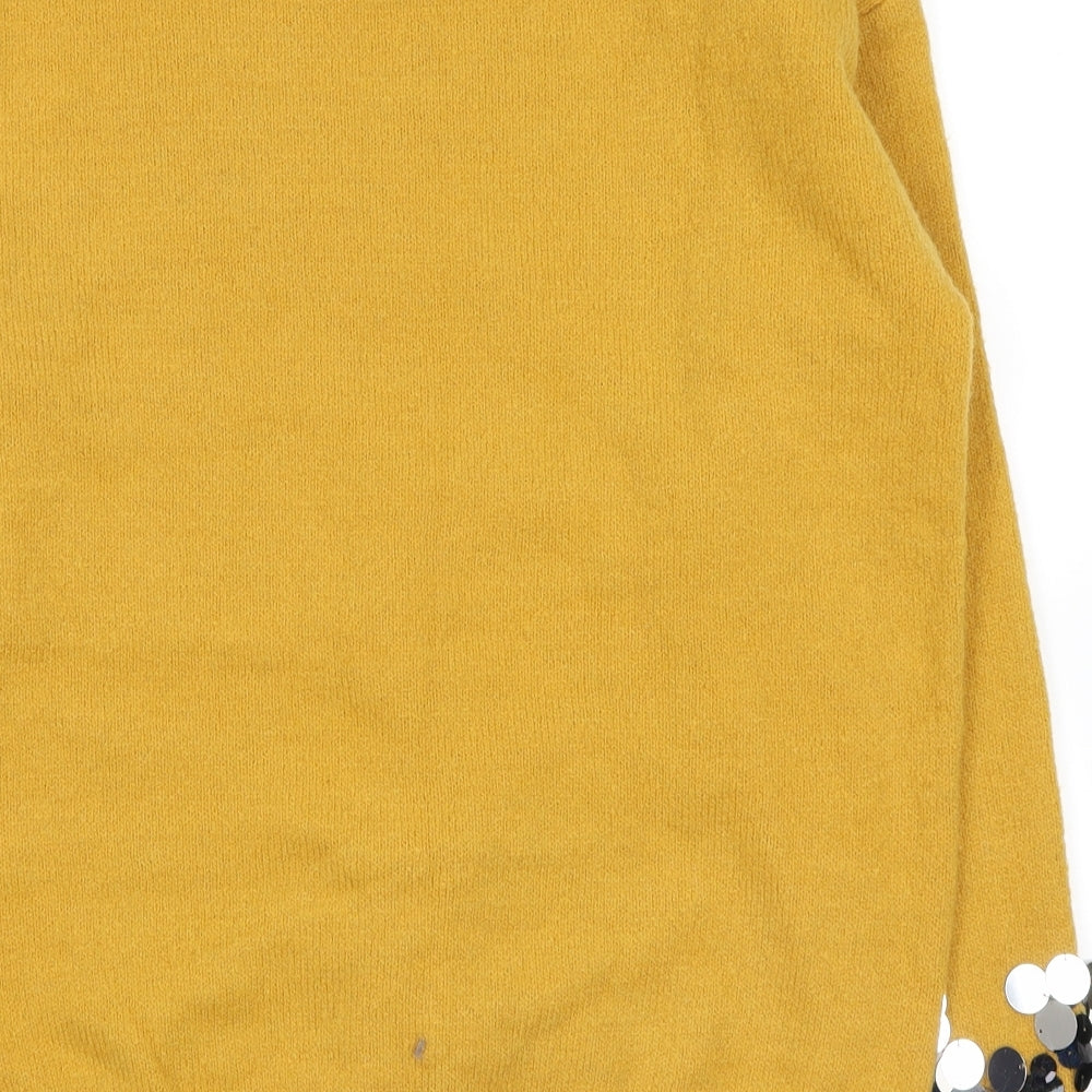 blue vanilla Womens Yellow Pullover Jumper Size S