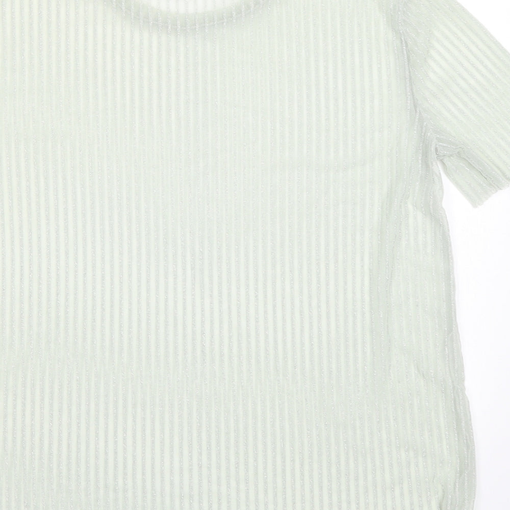 Zara Womens Green Basic T-Shirt Size S