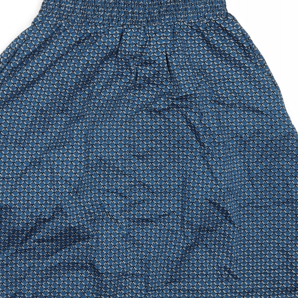 H&M Womens Blue Geometric A-Line Skirt Size 6