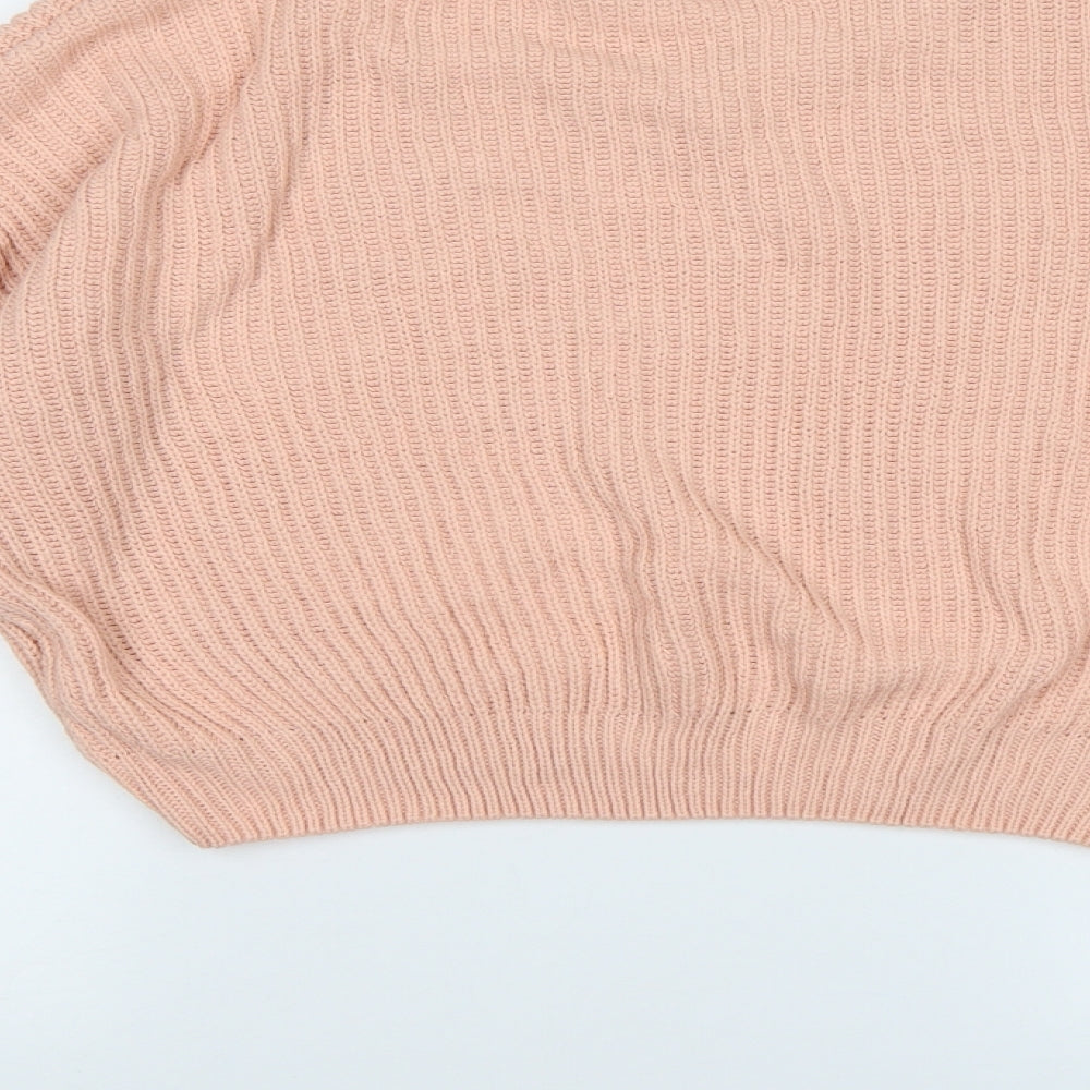 PRETTYLITTLETHING Womens Pink Knit Pullover Jumper Size M