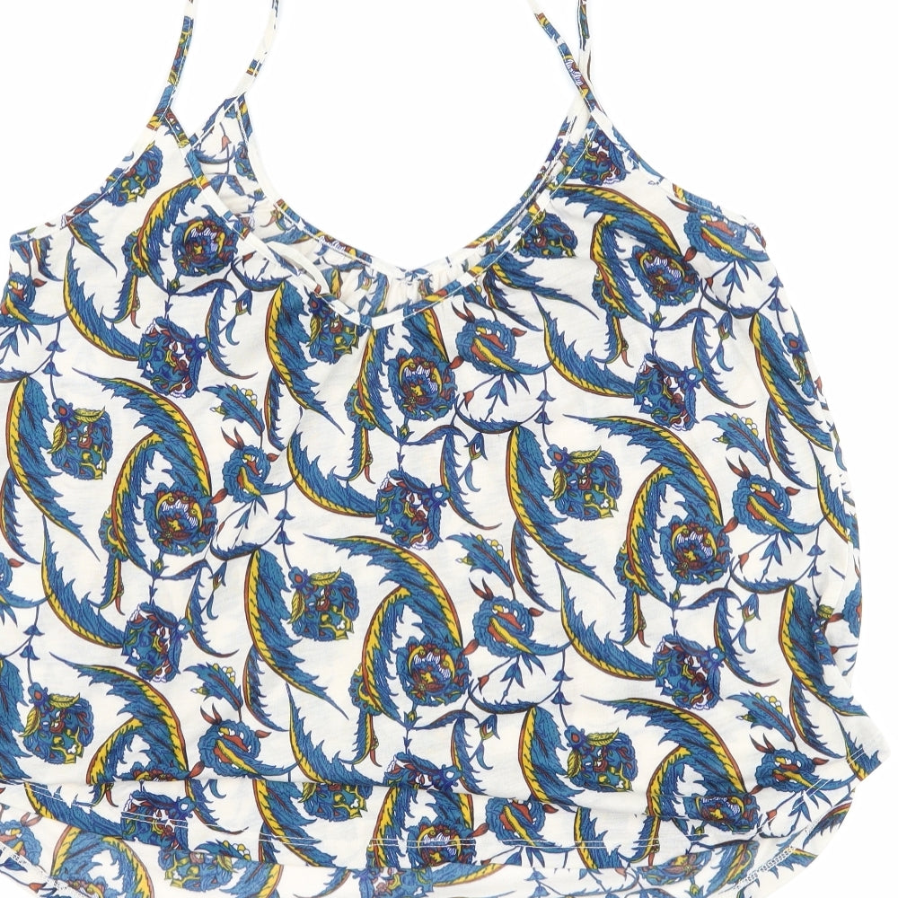 H&M Womens Blue Floral Camisole Tank Size S