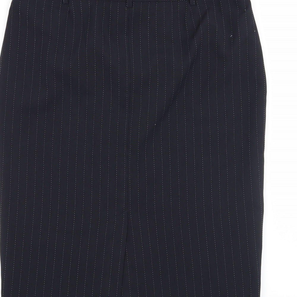yen Womens Blue Straight & Pencil Skirt Size 14