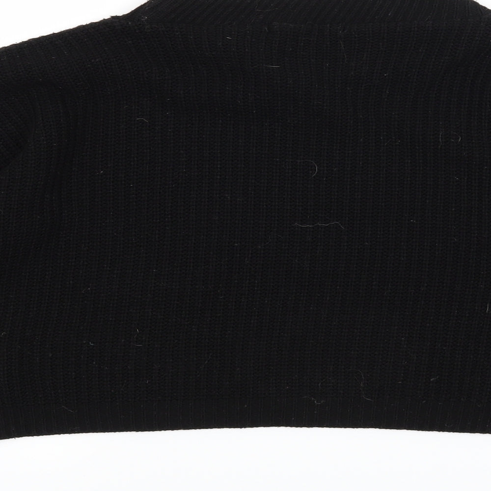 Boohoo Womens Black Pullover Jumper Size M