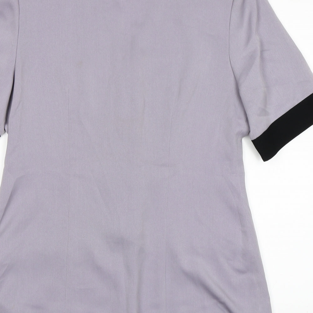 Clizo Womens Purple Basic Button-Up Size L
