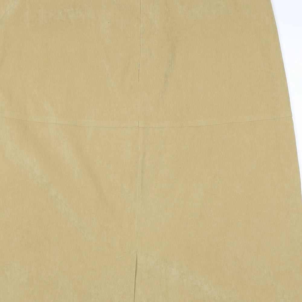 Plus Collection Womens Yellow A-Line Skirt Size 22