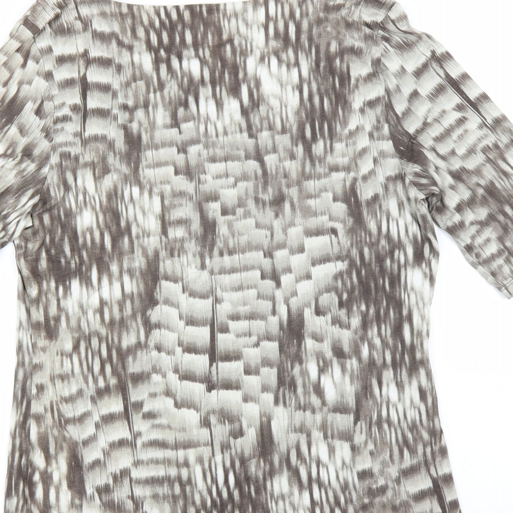 Soon Womens Grey Basic Blouse Size 14