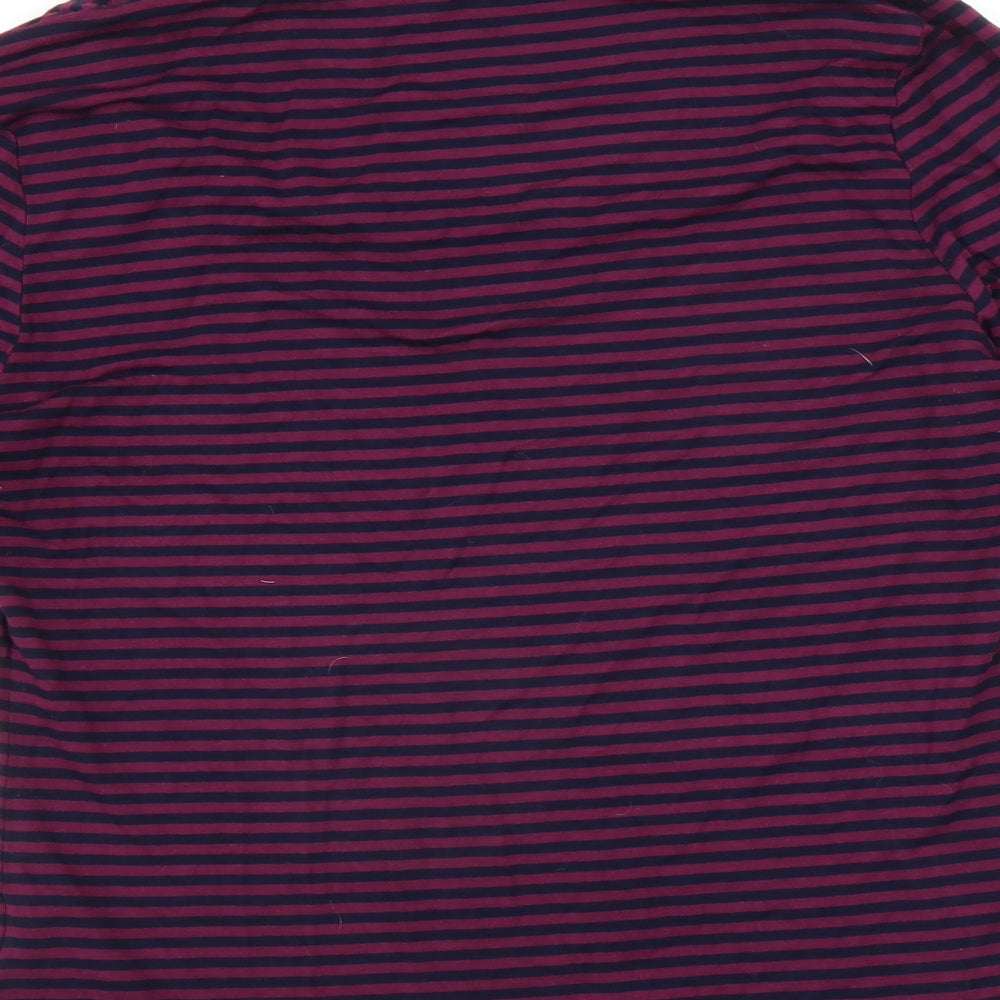 Phase Eight Womens Purple Striped Basic Blouse Size 14
