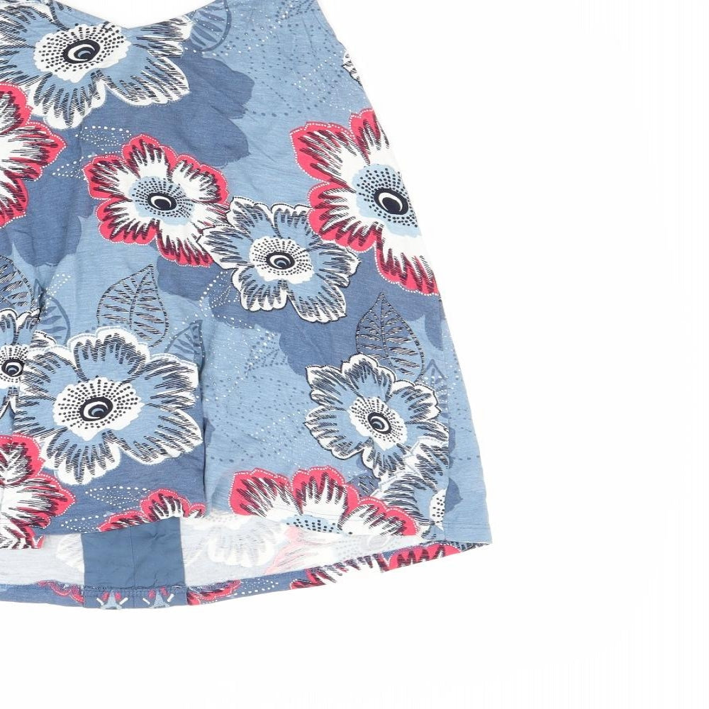 NEXT Womens Blue Floral Basic Tank Size 8