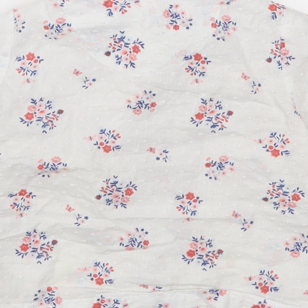 Nutmeg Girls White Floral Cami Pyjama Top Size 9-12 Months