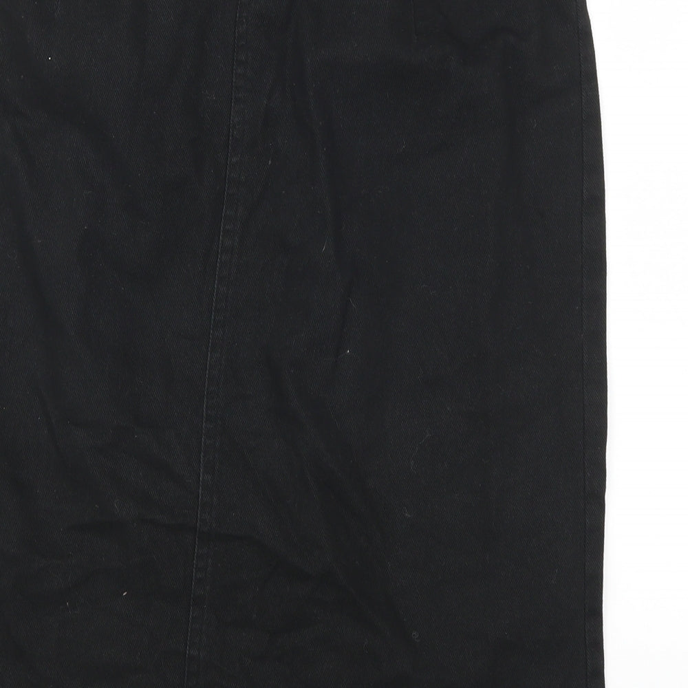 L&L Womens Black Denim Straight & Pencil Skirt Size 30 in - Distressed