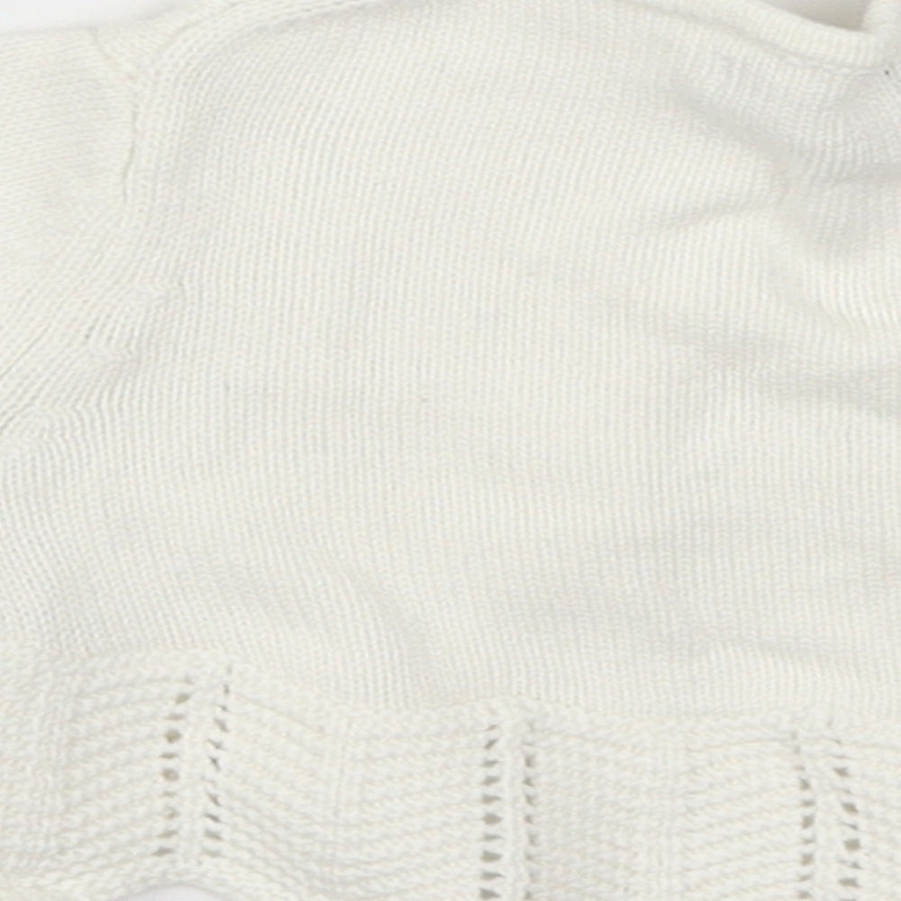 Gap Girls White Cardigan Jumper Size 6-9 Months