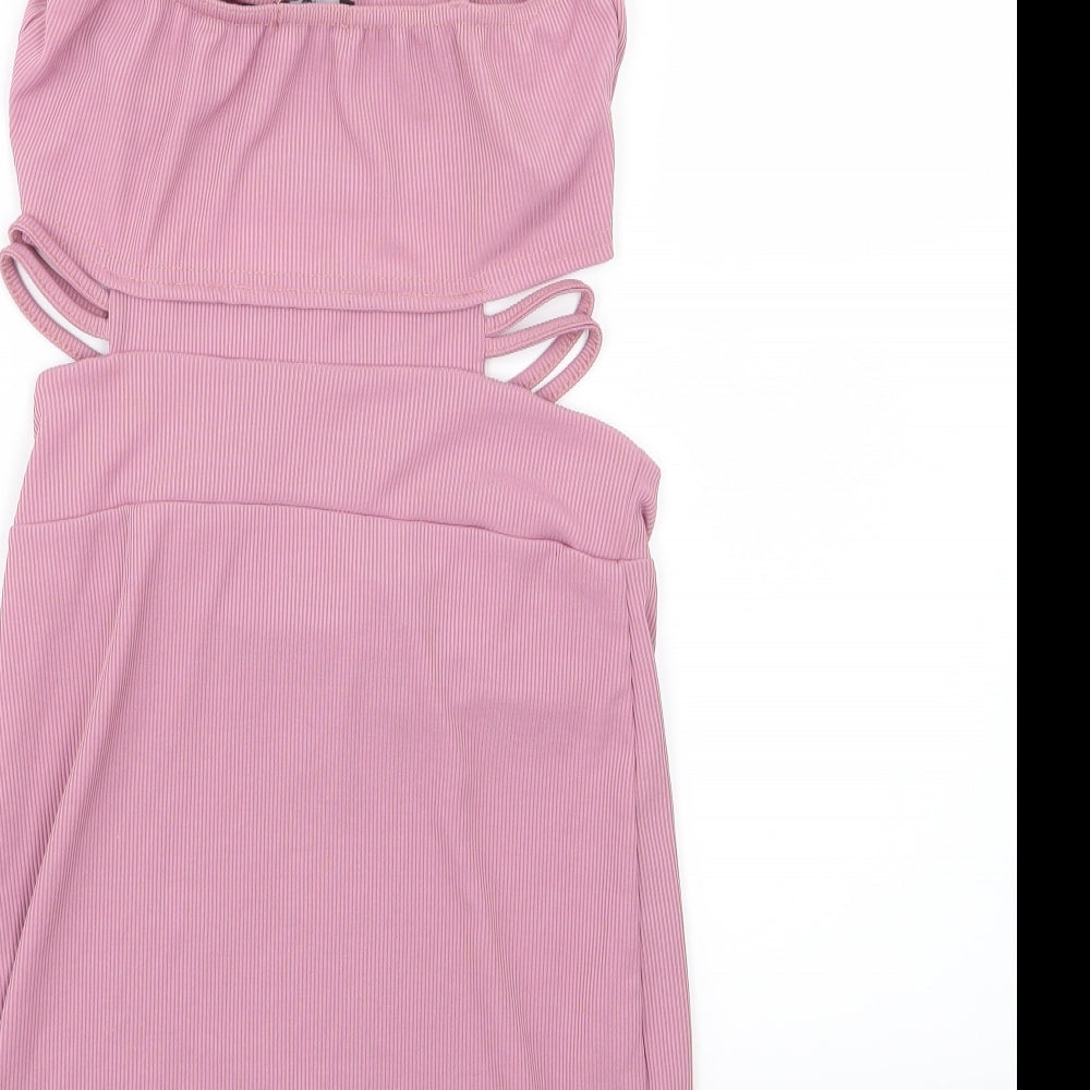 PRETTYLITTLETHING Womens Pink Bodycon Size 12