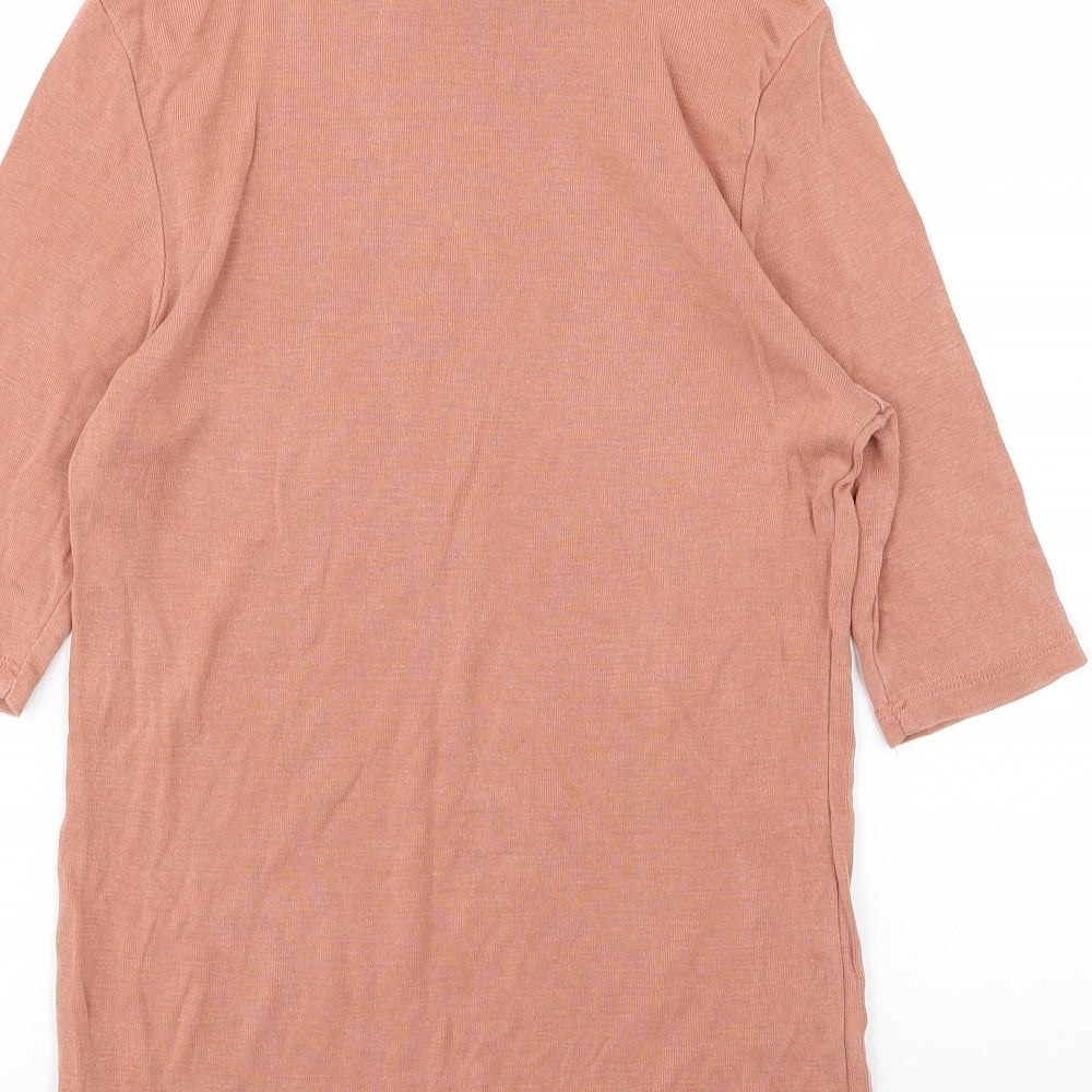 F&F Womens Brown Knit Pullover Jumper Size 14