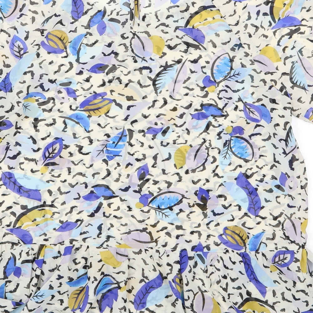 Atmosphere Womens Multicoloured Chiffon Basic Blouse Size 12 - Leaf Print