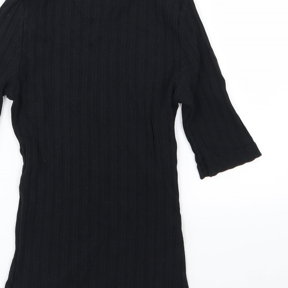 New Look Womens Black Knit Pullover Jumper Size 10