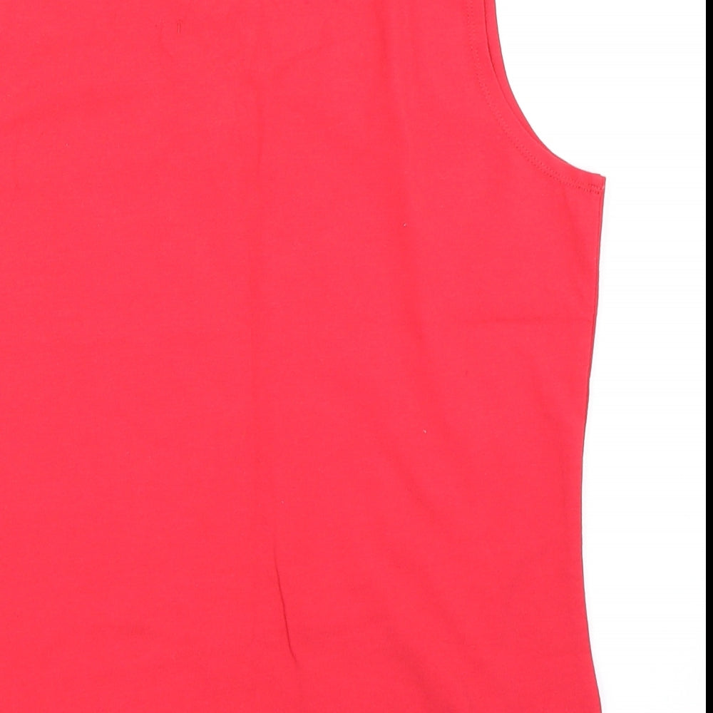 Sydney Easton Womens Pink Basic Tank Size M