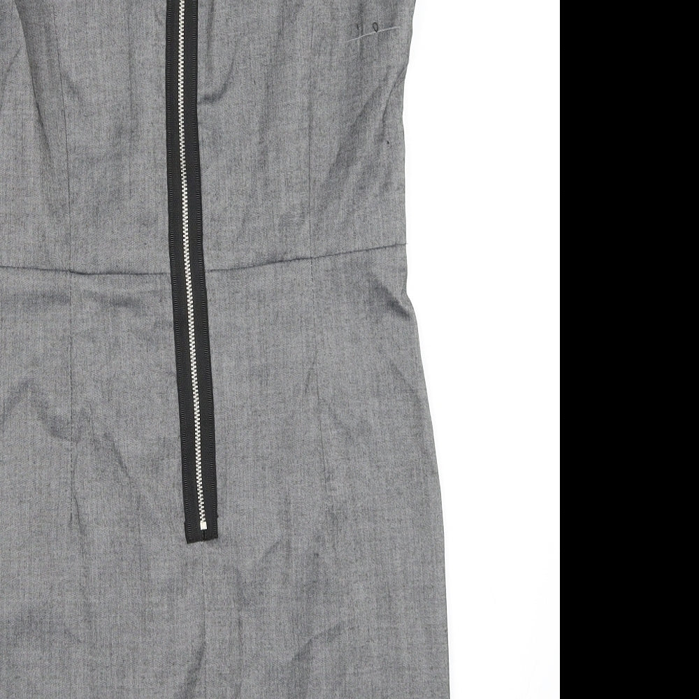 Miss Selfridge Womens Grey Shift Size 14