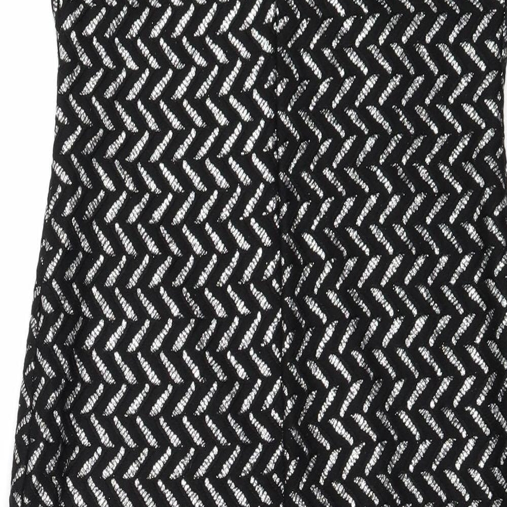 River Island Womens Black Geometric Mini Size 10