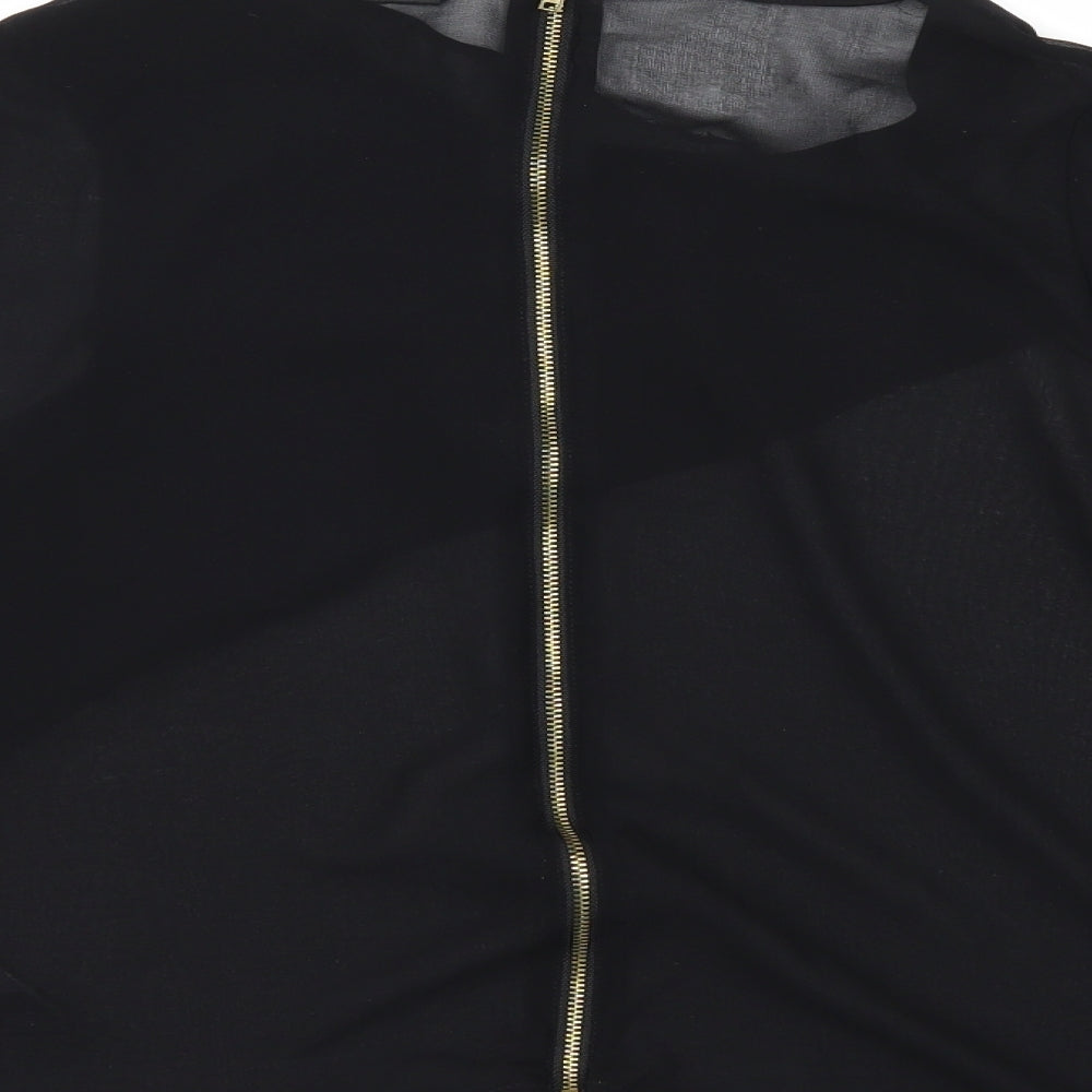Miss Selfridge Womens Black Tunic Blouse Size 10
