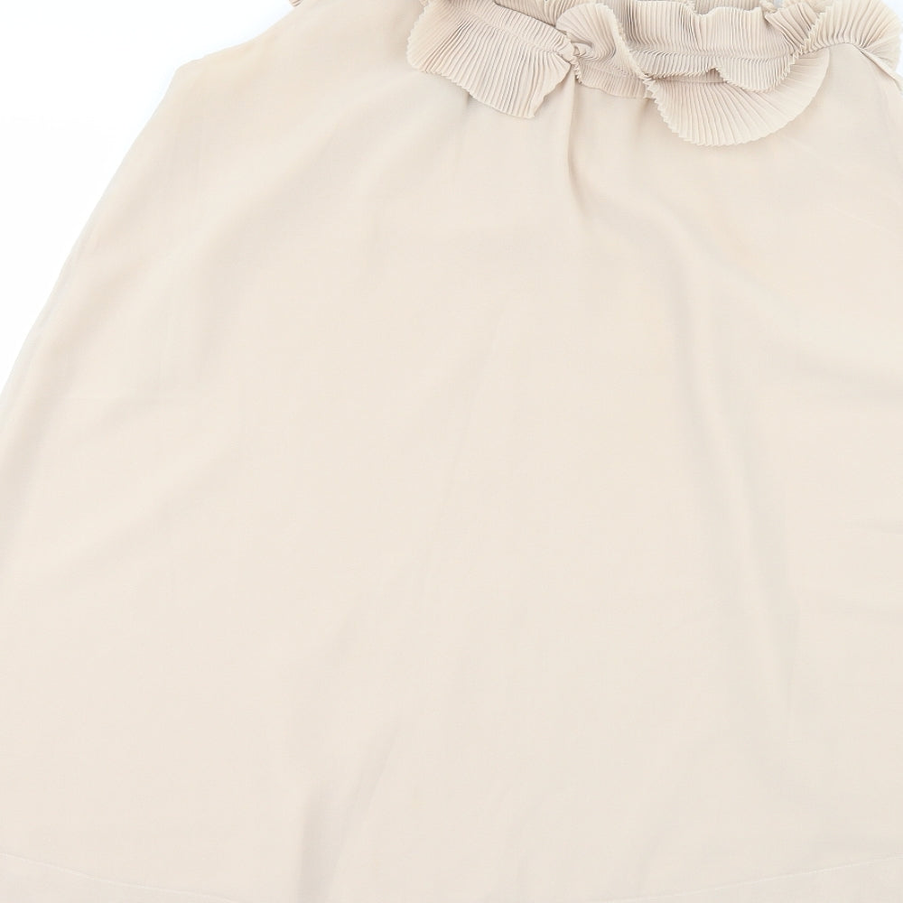 H&M Womens Beige A-Line Size 6